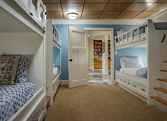 Plenty of room for guests in this bunkroom! Source: Karosis Photography