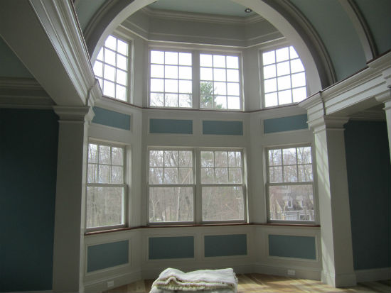 The striking bay windows in the master bedroom. Source: TMS Architects